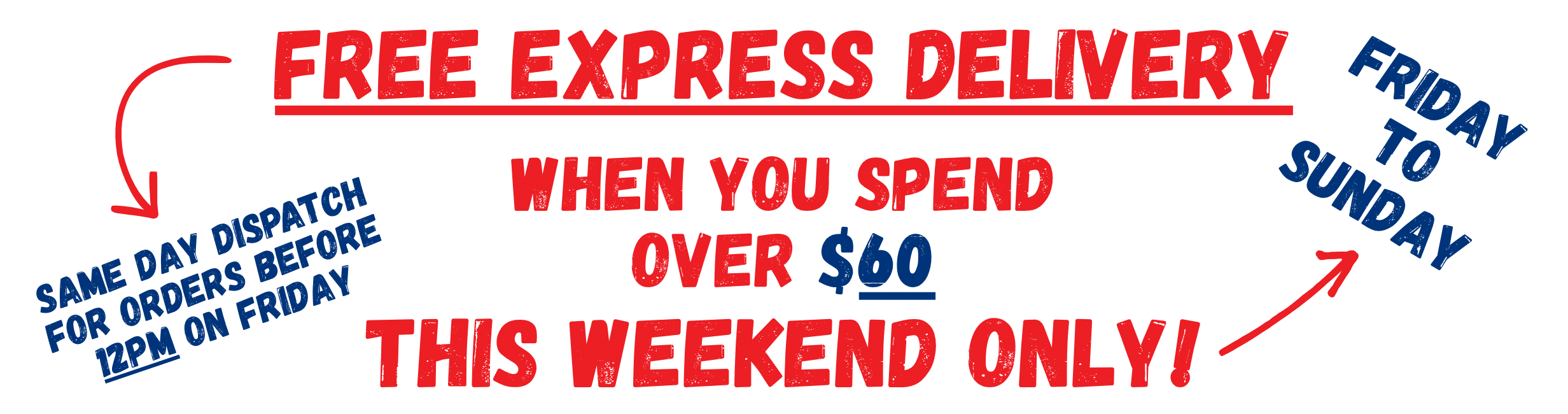 Wekeend Special: free delivery